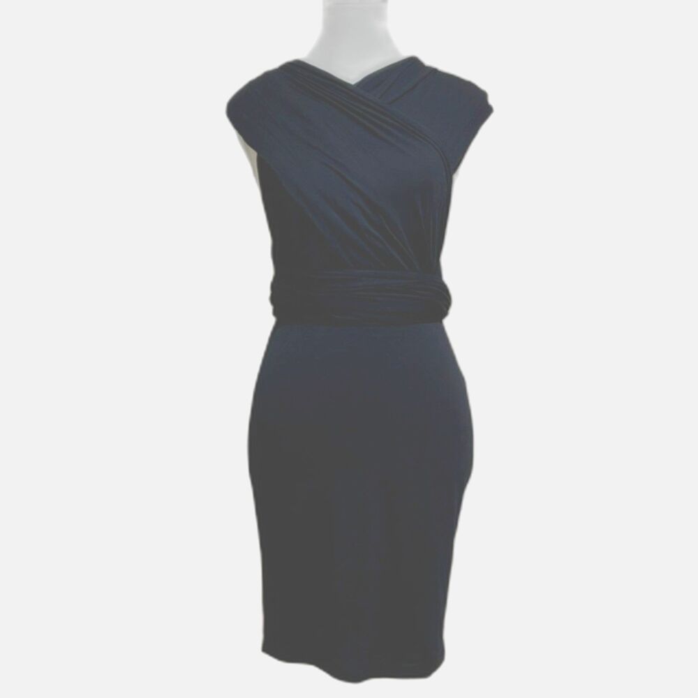 Lulus Right of Way Black Convertible Infinity Bodycon Mini Dress M Made USA